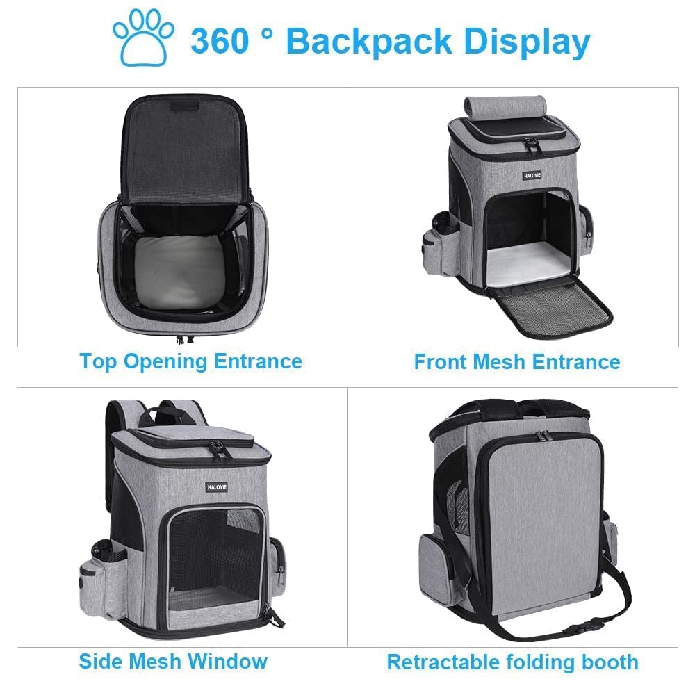 Expandable Breathable Mesh Pet Carrier Backpack J738692