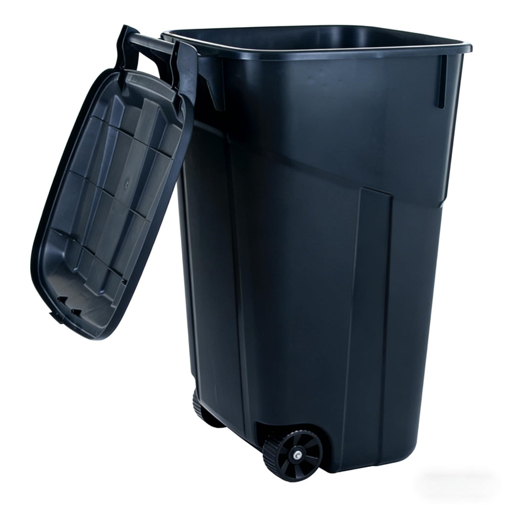 45 Gallon Wheeled Trash Can with Attached Lid M302577