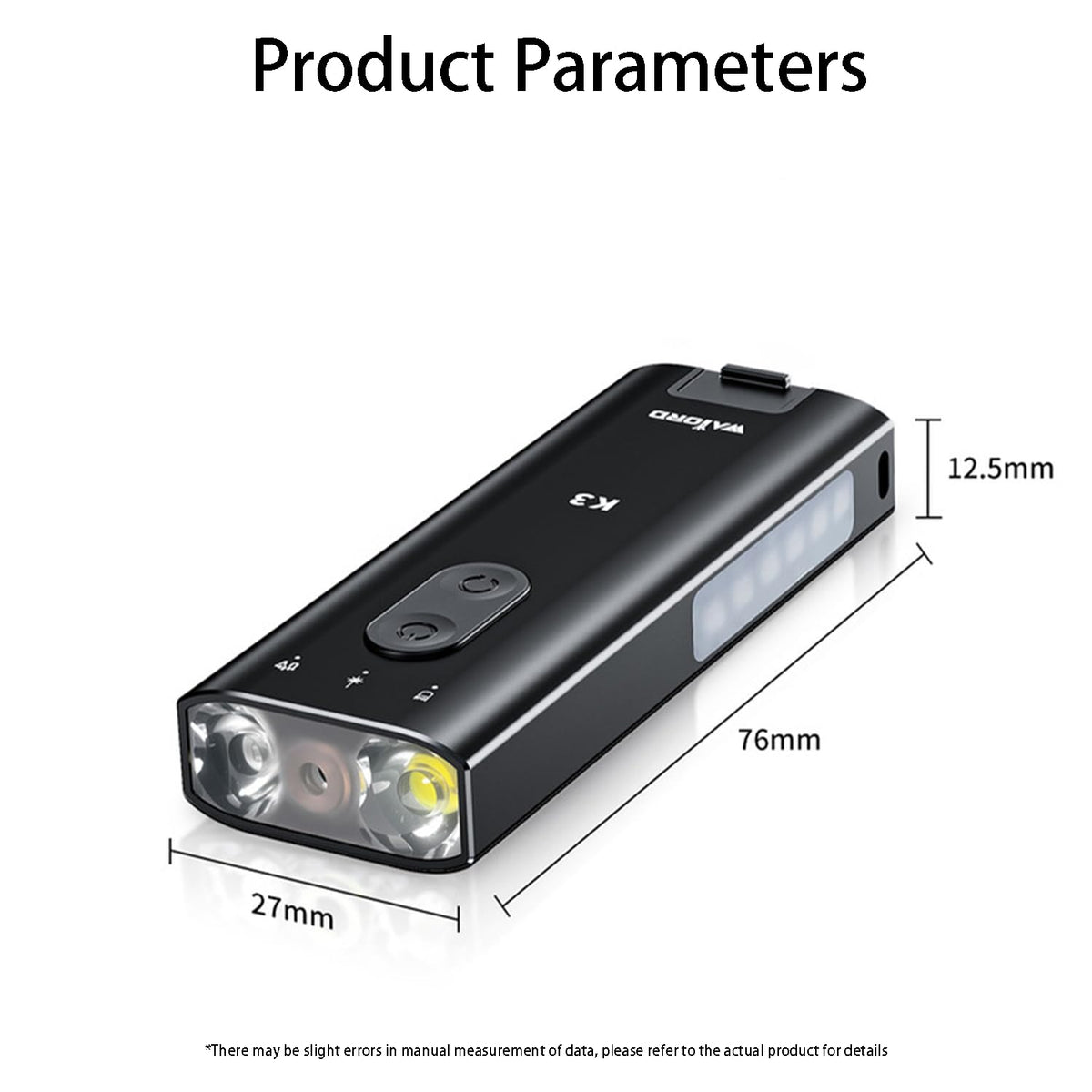 800 Lumens Rechargeable EDC Keychain Flashlight with UV & Red LED M69066