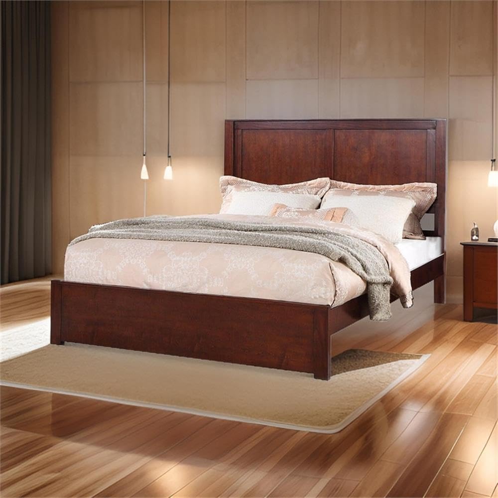 California King Solid Wood Platform Bed with Storage Drawers D833732