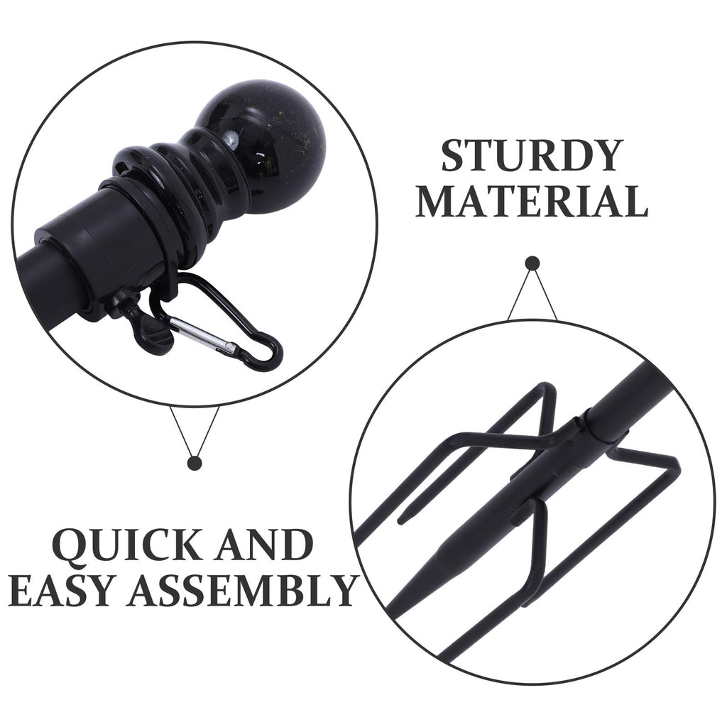 Heavy Duty Stainless Steel In Ground Flag Pole with 5 Prongs Base Z33696