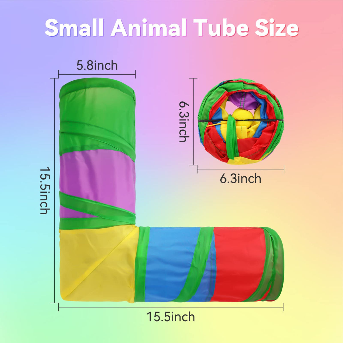 Guinea Pig Tunnels & Tubes Collapsible Small Animal Hideout O7225
