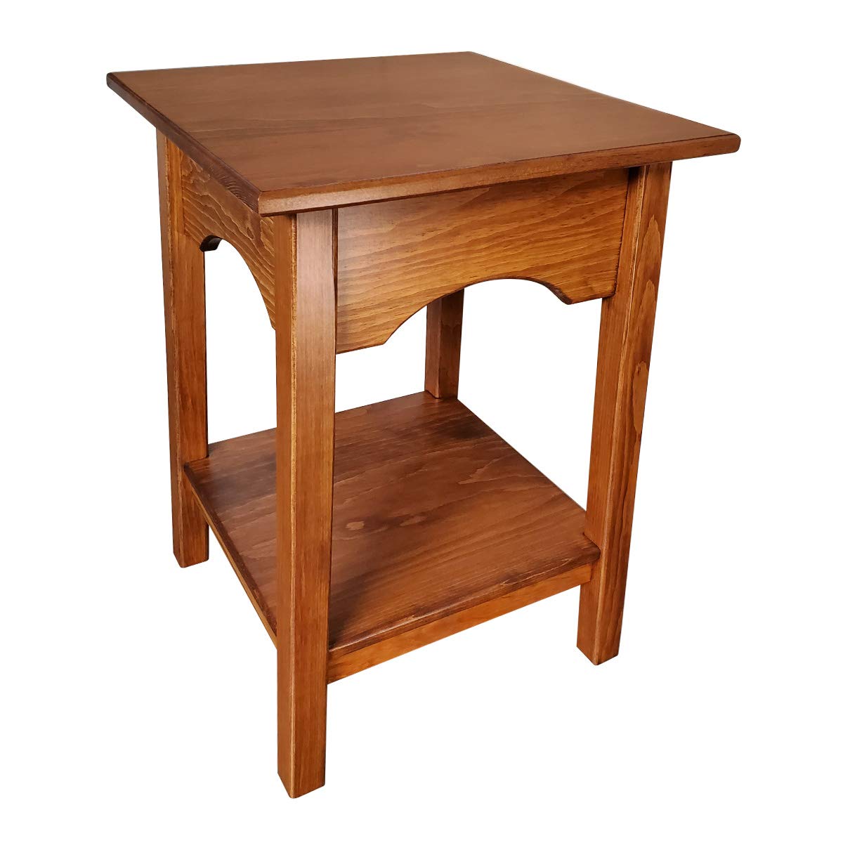 Wooden 2 Tier Square End Table S86748