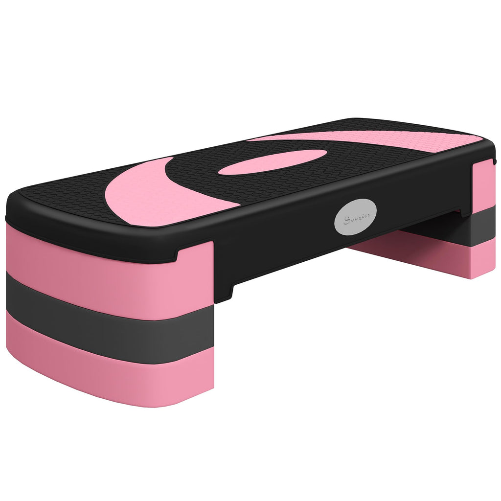 Adjustable Aerobic Stepper 4"-6"-8" Pink D354