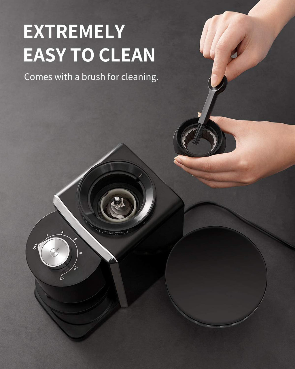 Conical Burr Electric Coffee Grinder 35 Settings Black S61537