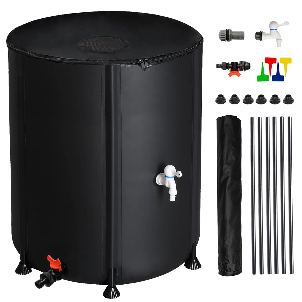 Collapsible 50 Gallon Rain Barrel with Spigot P94432