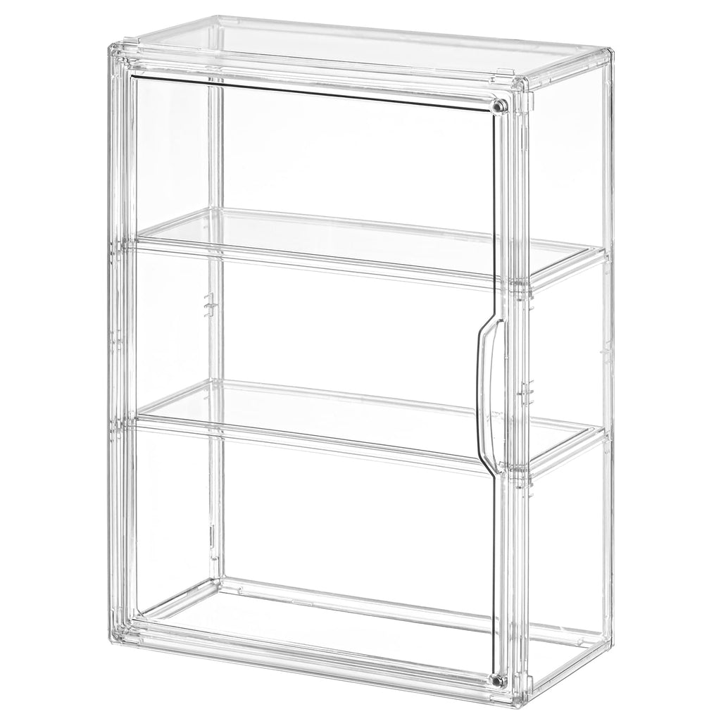 3 Tier Clear Acrylic Display Case with Magnetic Door C5108