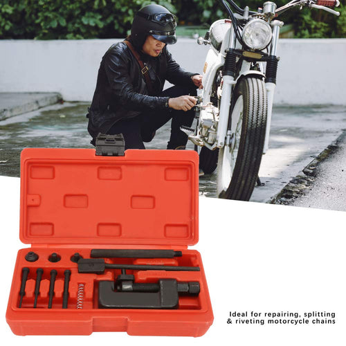 13PC Motorcycle Chain Breaker Rivet Tool Set with Carrying Case T825677