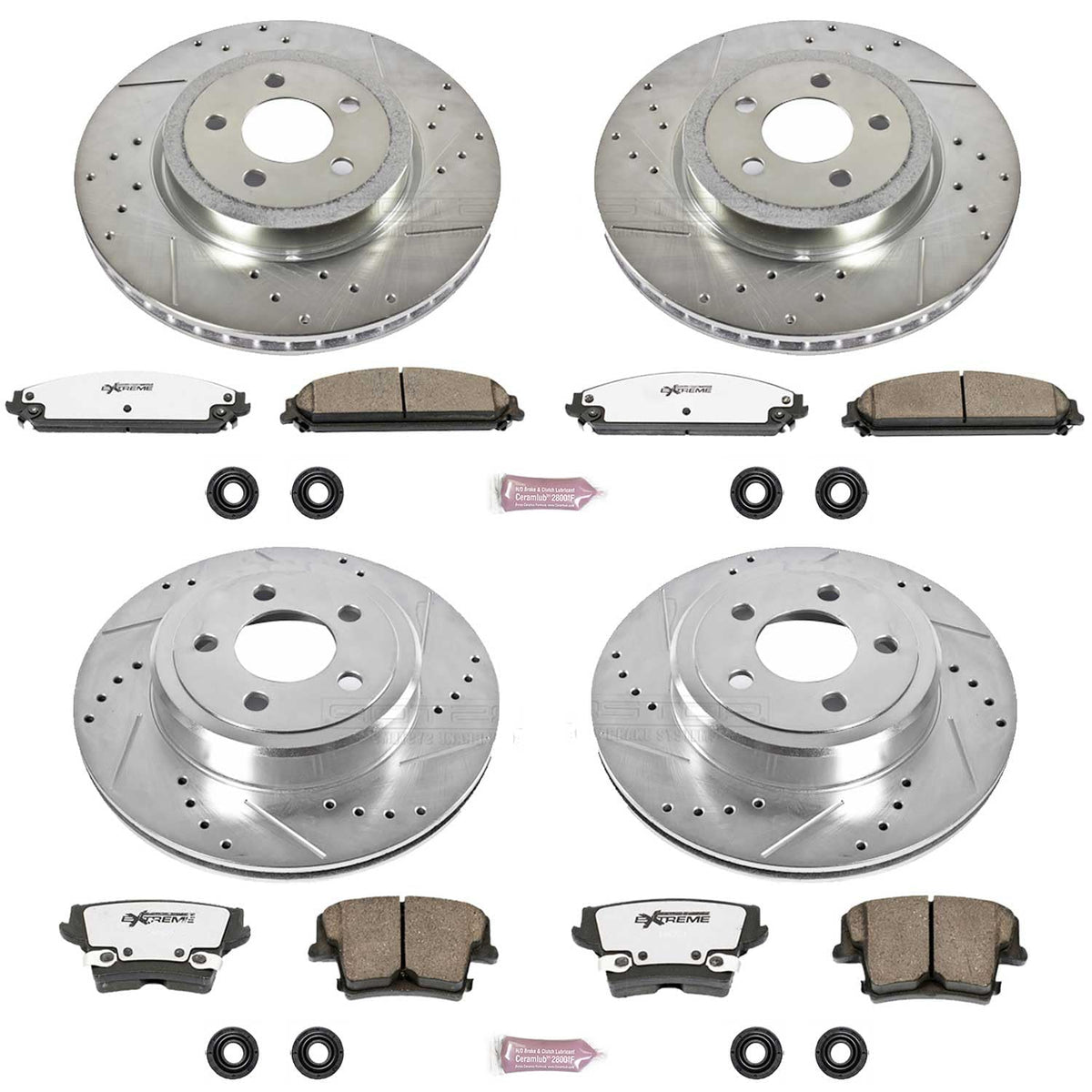 Brake Pad Rotor Kit Front Rear J971910