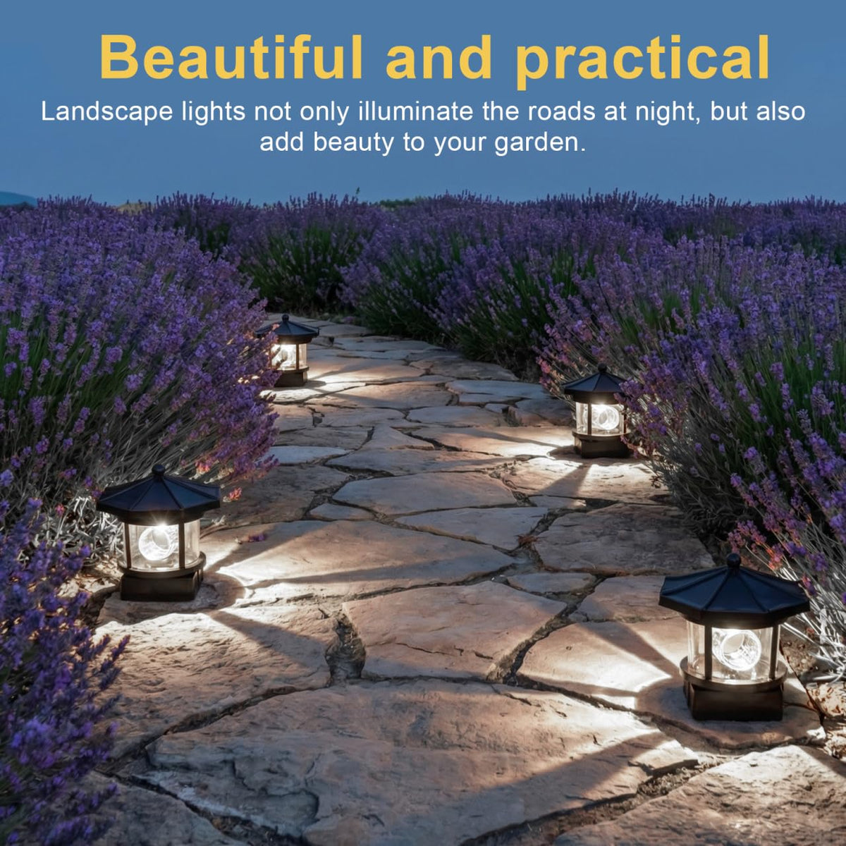Solar LED Lighthouse Waterproof Garden Lights E5956