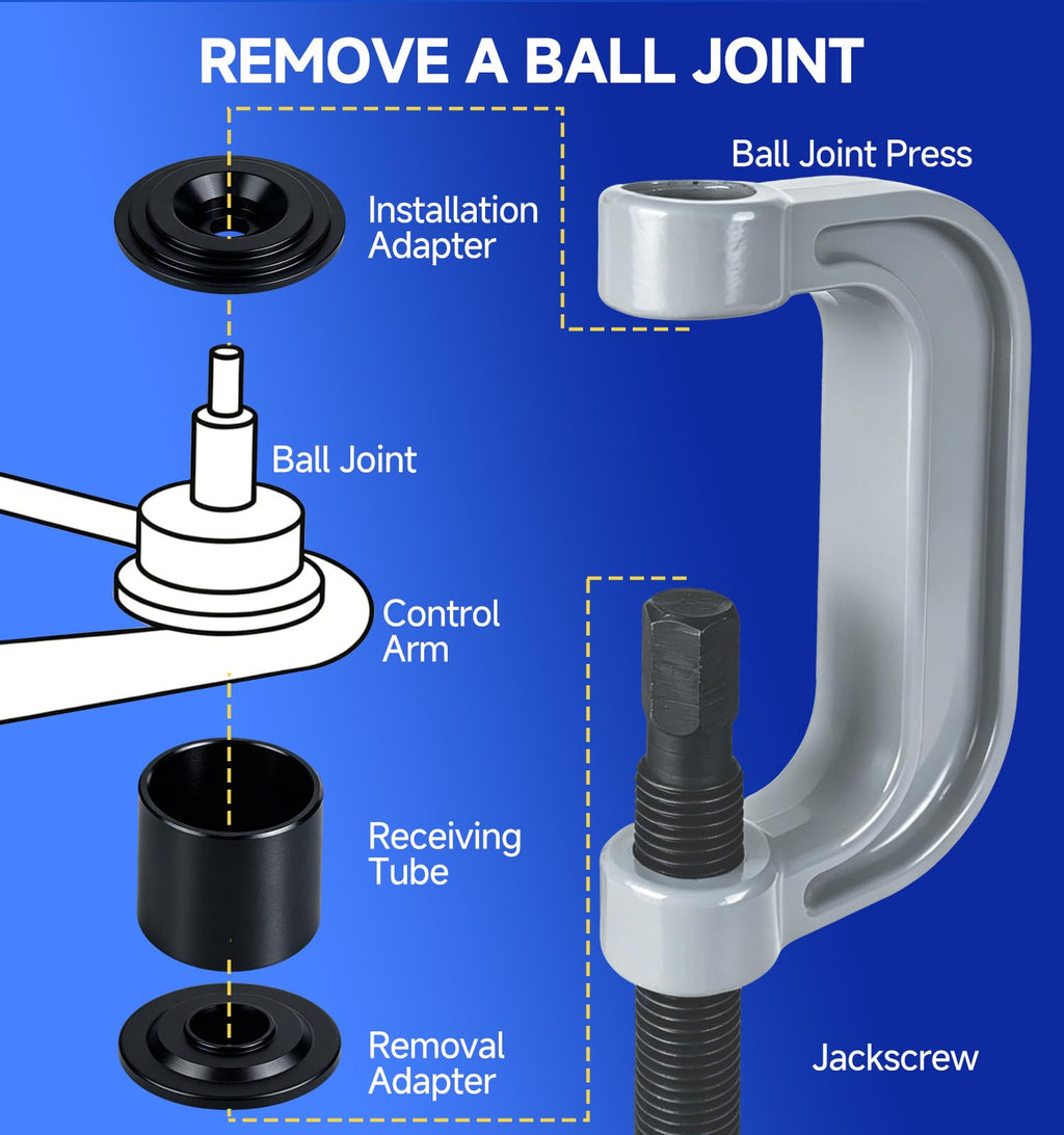 10PC Ball Joint Press Kit & Removal Tool Y280