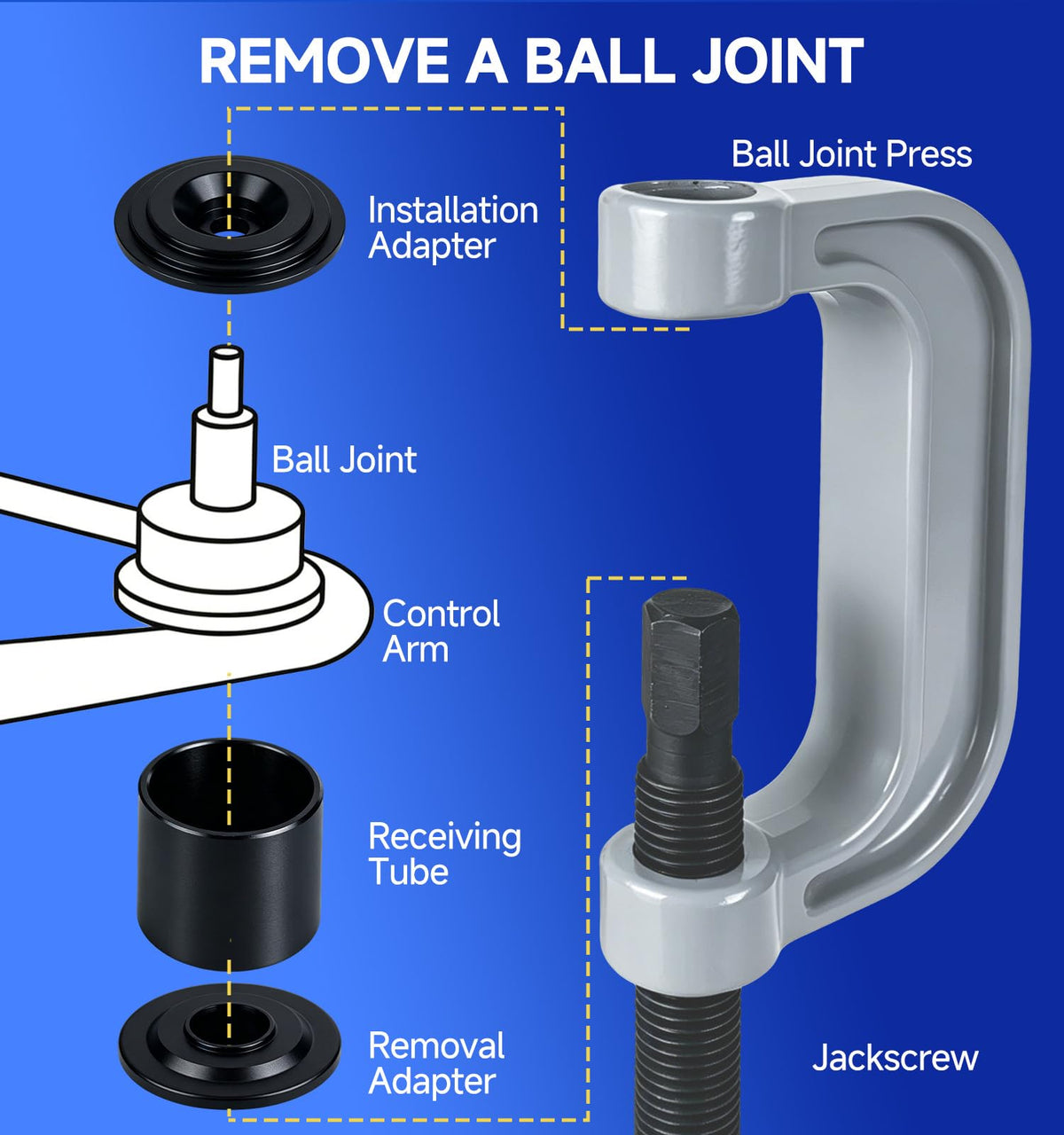 10PC Ball Joint Press Kit & Removal Tool Y280
