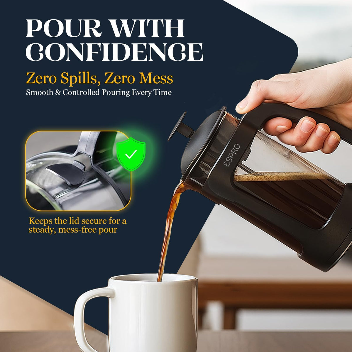 Black 17oz French Press Coffee Maker L759