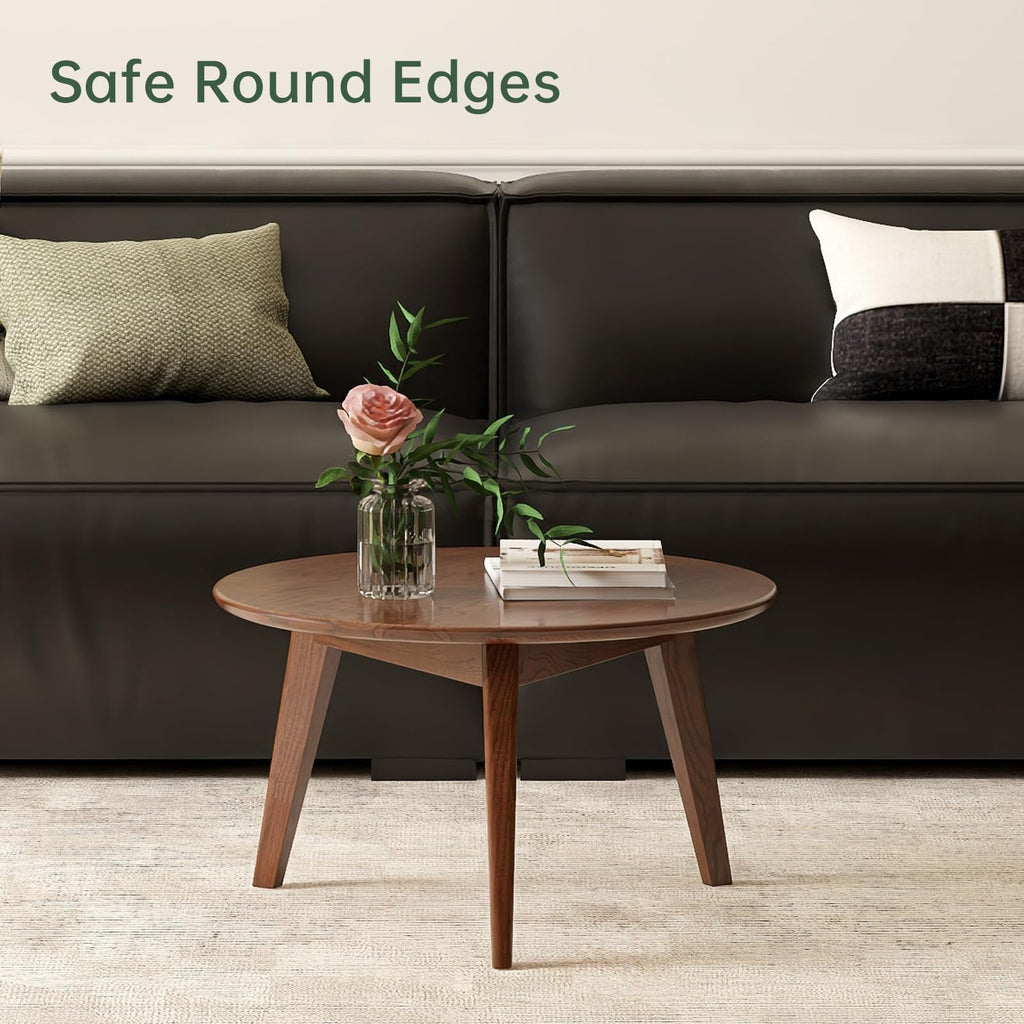 Solid Oak Wood Round Coffee Table O16234