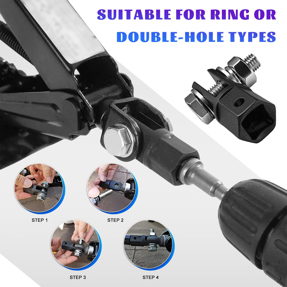 Scissor Jack Drill Adapter for 1/2 Inch Impact Wrench F45491