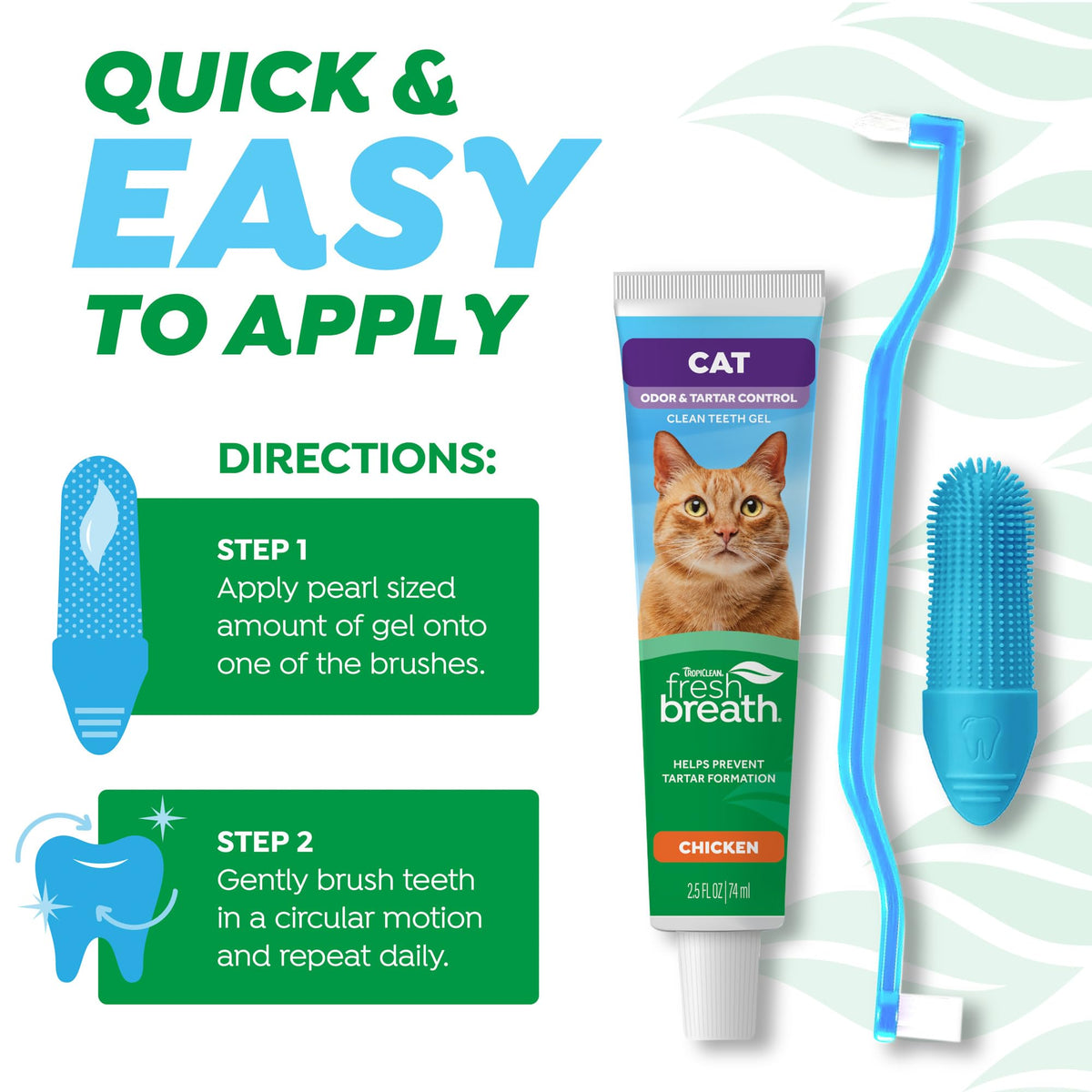Cat Toothbrush and Toothpaste Kit F8371