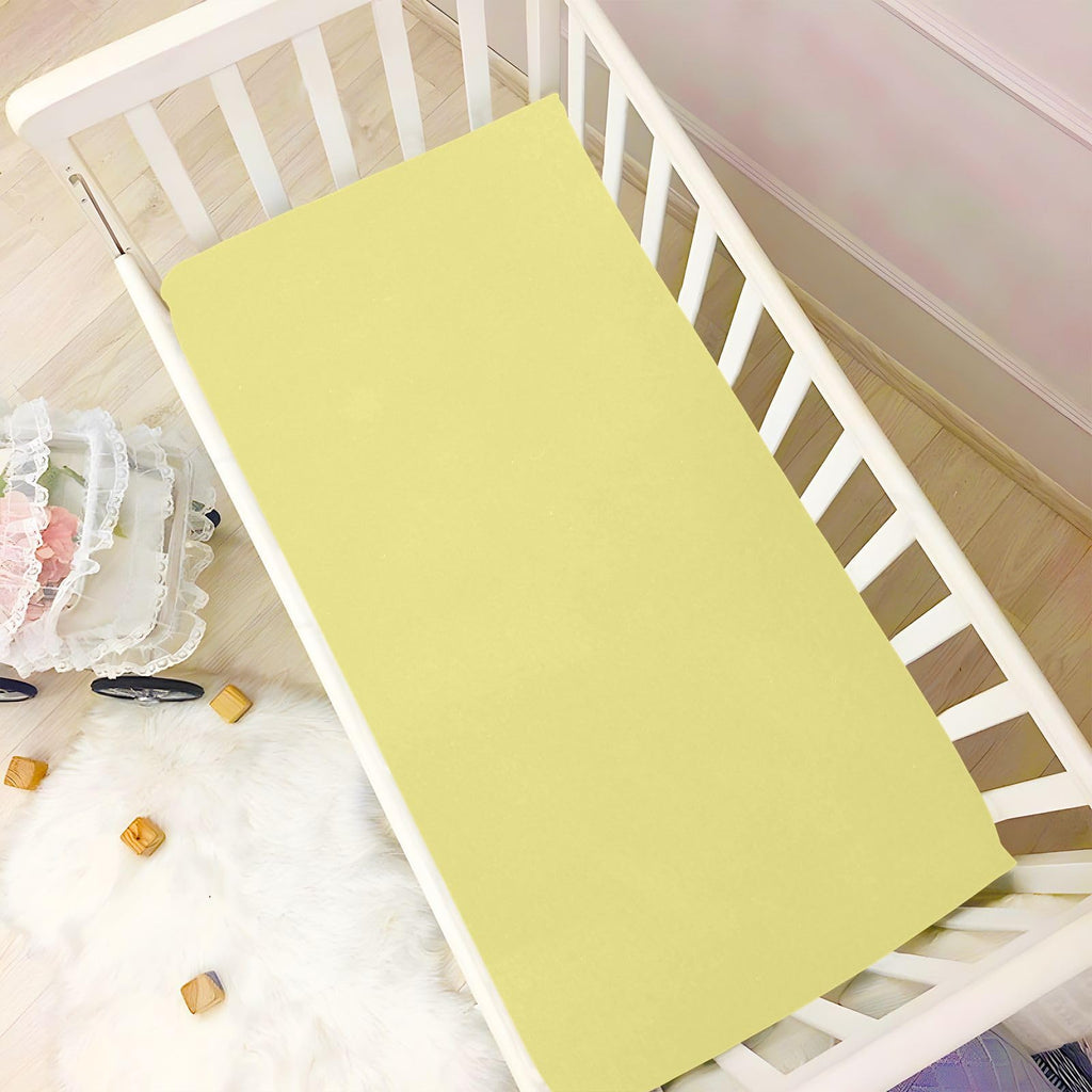 Khaki Microfiber Fitted Crib Sheet M6922