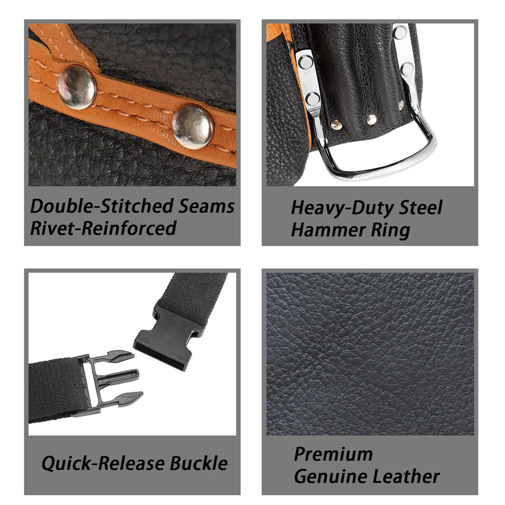 Genuine Leather Tool Belt with Multi Pockets C24774