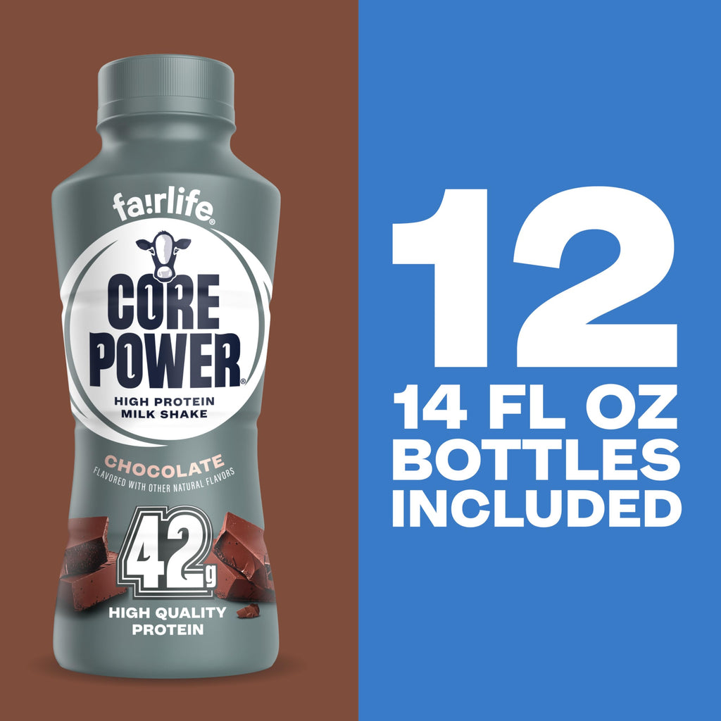 Chocolate High Protein Shake 42g 14oz 12 Pack U248595
