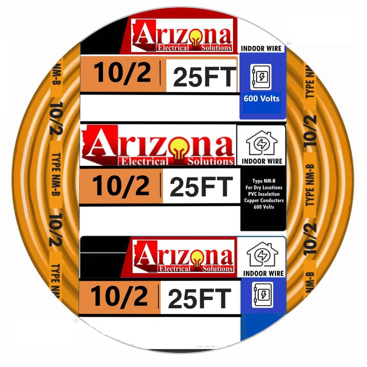 25 Feet 10/2 NM-B Cable with Ground S389