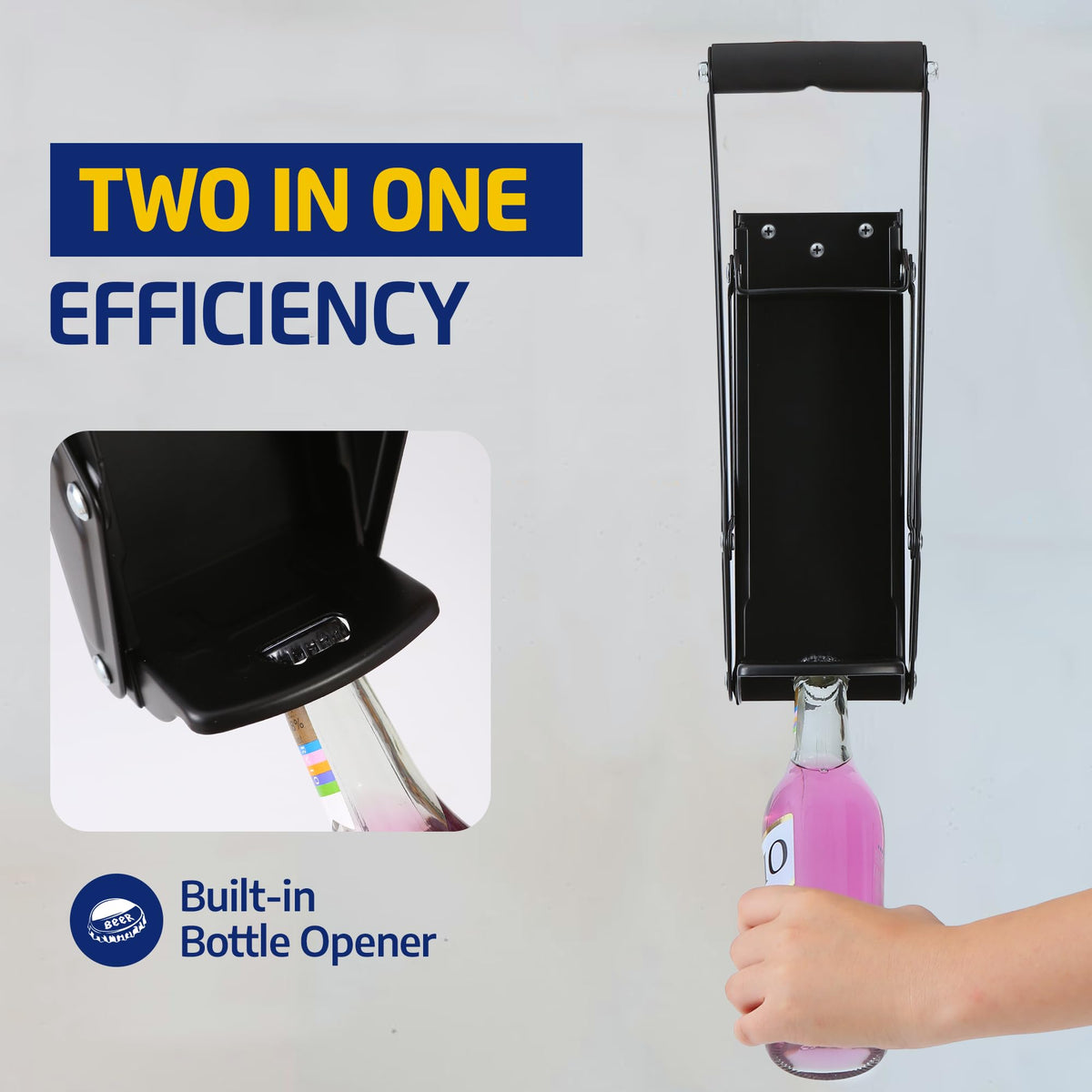 16oz Wall Mounted Can Crusher with Built-In Bottle Opener L624