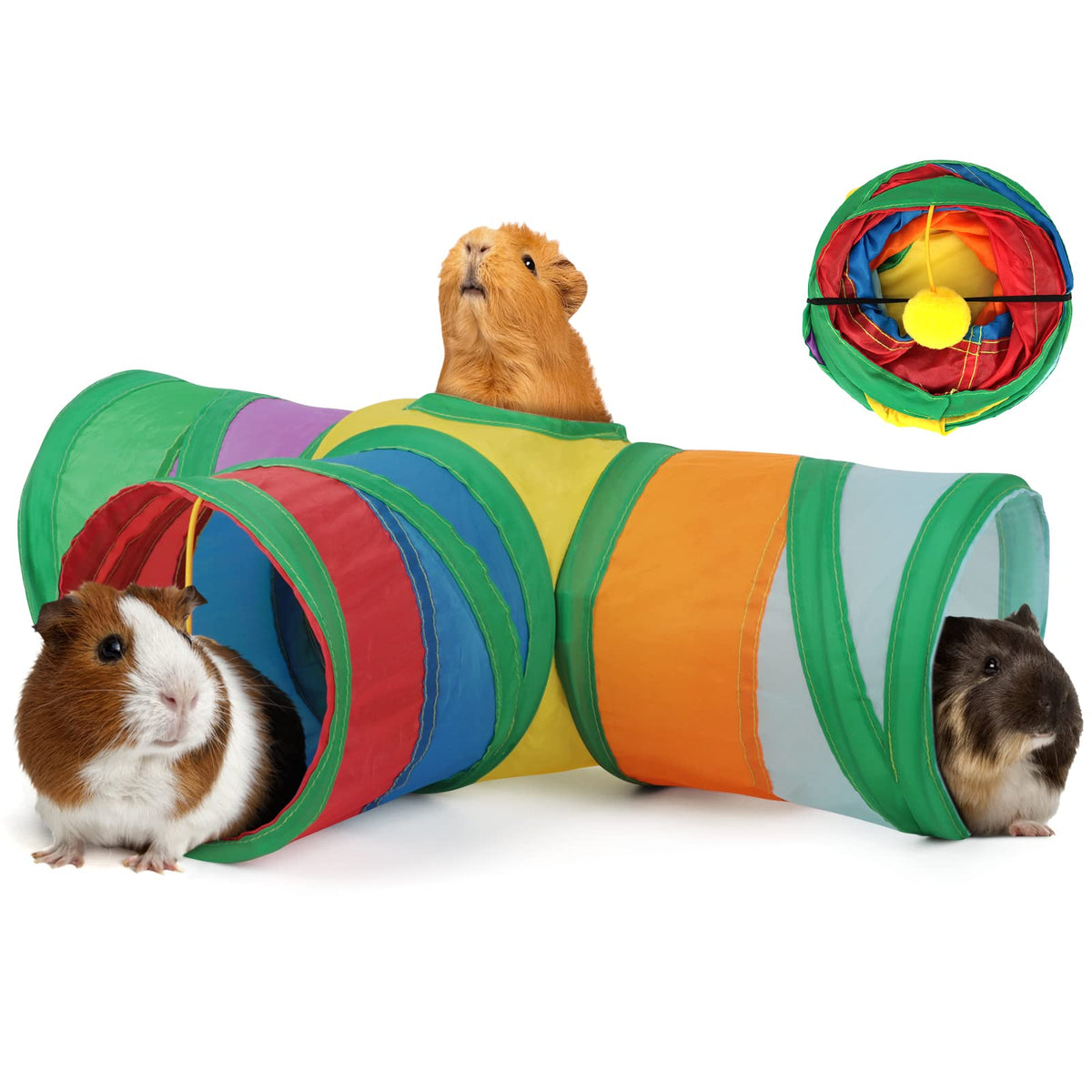 Guinea Pig Tunnels & Tubes Collapsible Small Animal Hideout O7225