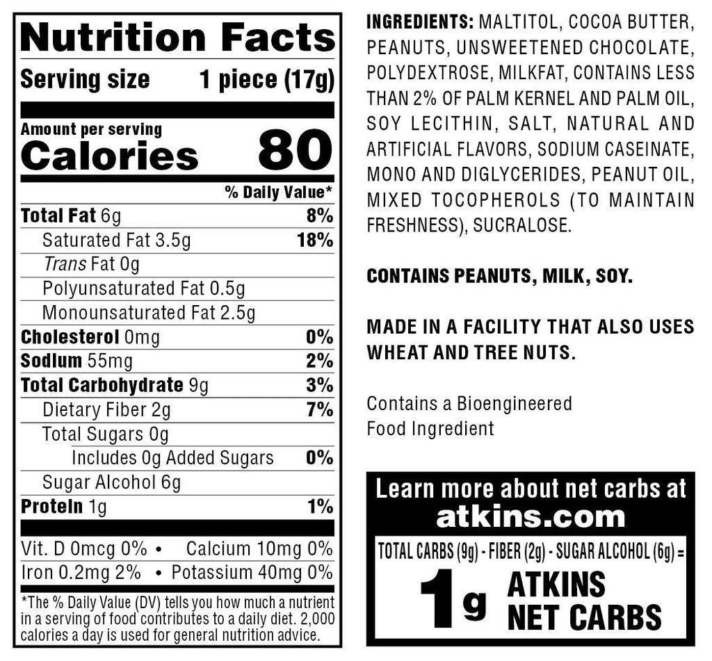 Dark Chocolate Protein Shake, 15g Protein, 2g Net Carb, 12 Count & Peanut Butter Cups, 0g Sugar, 20 Count N208