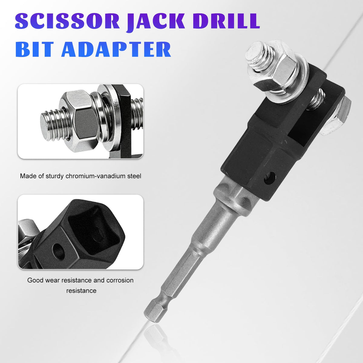 Scissor Jack Drill Adapter for 1/2 Inch Impact Wrench F45491
