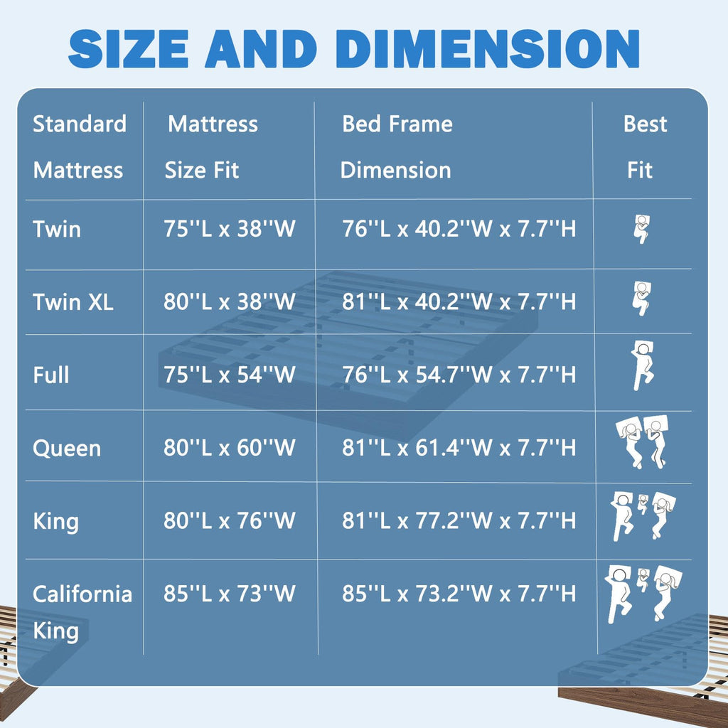 Wood Platform Bed Frame California King N676528