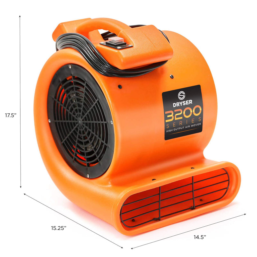 2 Speed 1/2 HP Orange Air Mover Floor Fan G80063