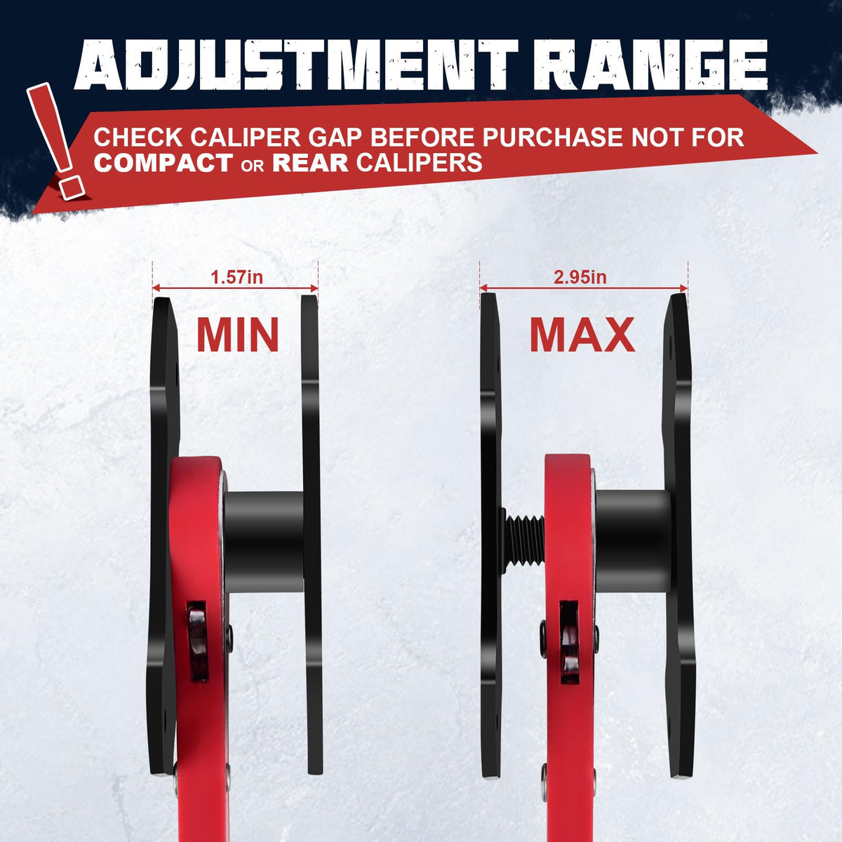 Brake Caliper Compression Tool with 2 Steel Plates E666106