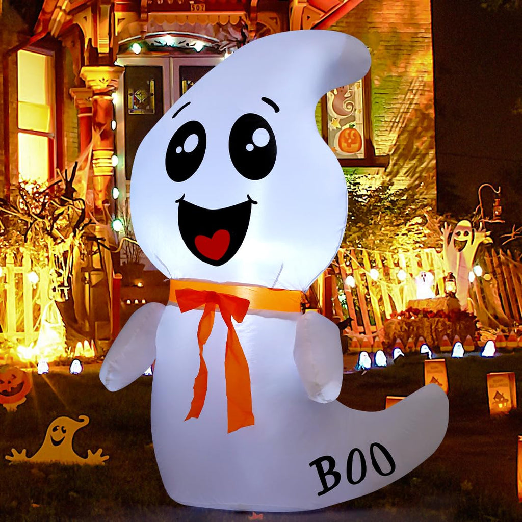 4 FT Inflatable Ghost with Built-in LEDs H38898