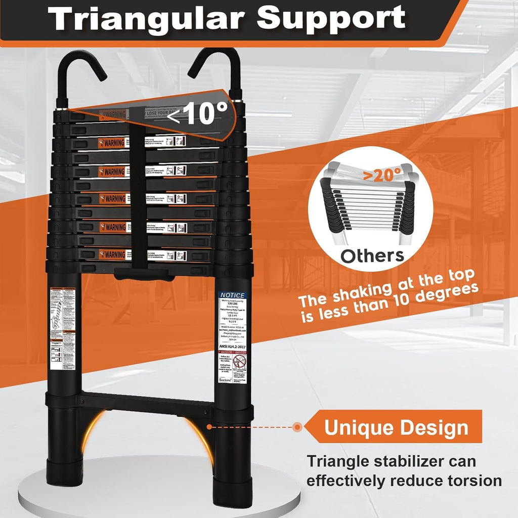 12.5FT Telescoping Extension Ladder N46628