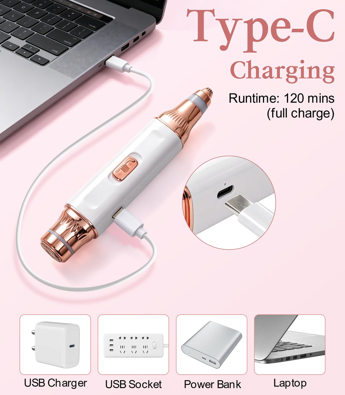 2-in-1 Eyebrow Trimmer & Facial Hair Remover U223