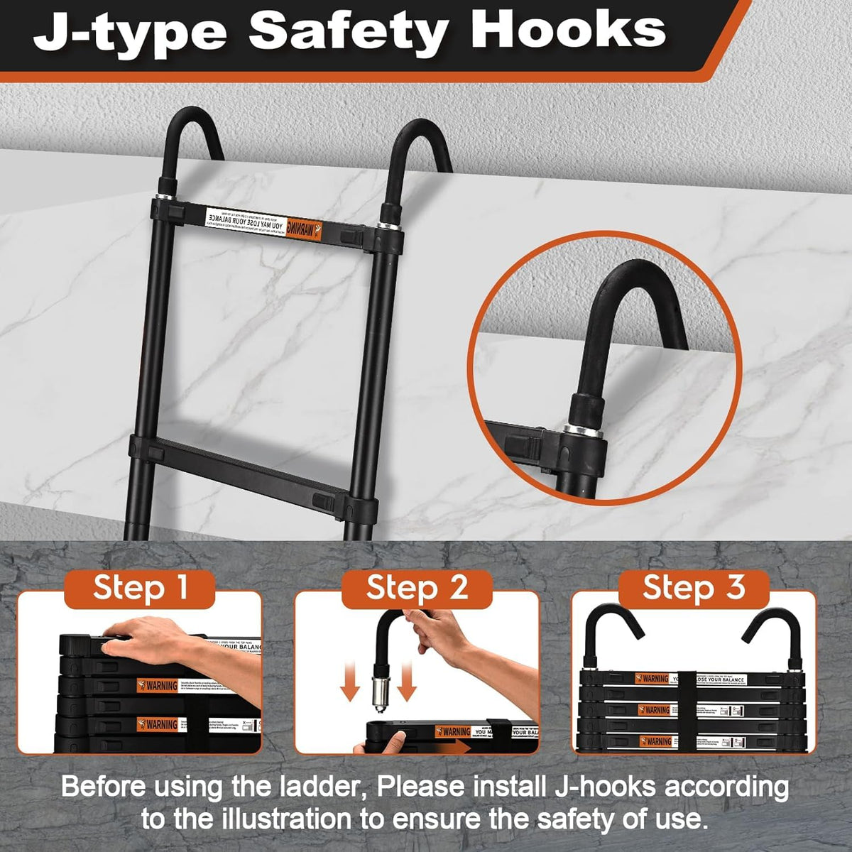 12.5FT Telescoping Extension Ladder N46628