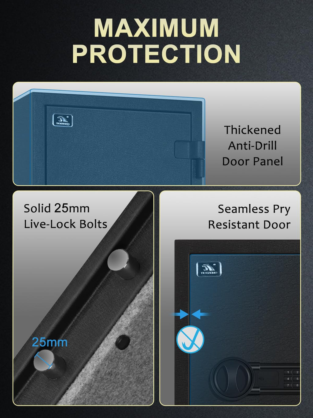 Fireproof Safe Box with Drawer, 3.47 Cu Ft Y50463