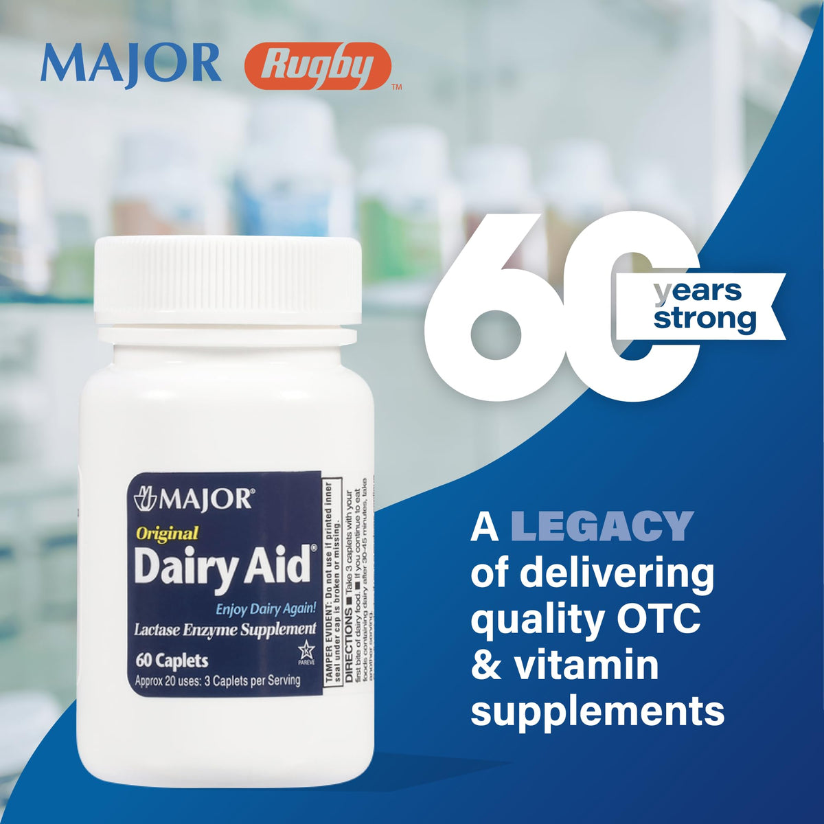Lactase Enzyme Supplement 60 Caplets 2 Pack U26230