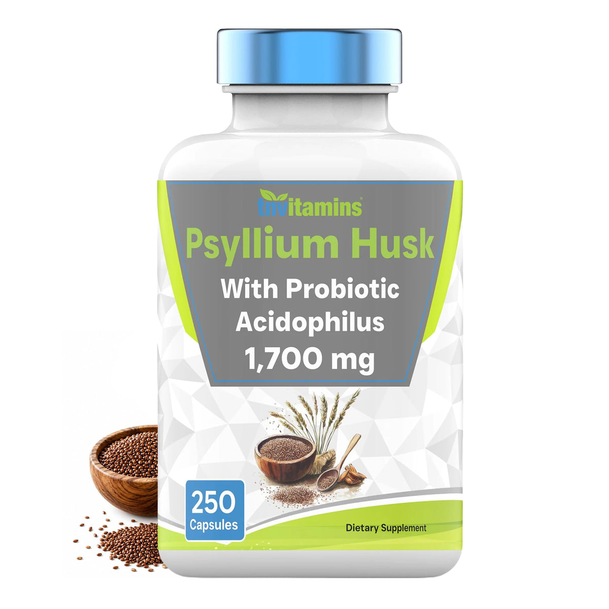 Psyllium Husk Capsules 1700 MG 250 Capsules H10444