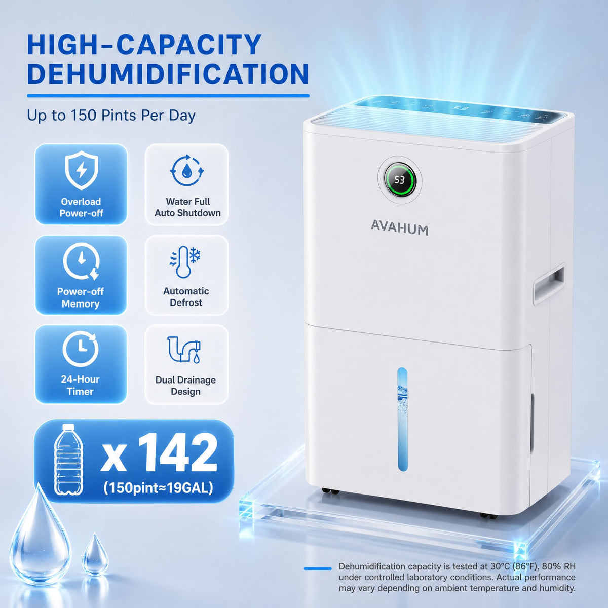 150 Pint Dehumidifier with Pump and Drain Hose K541781