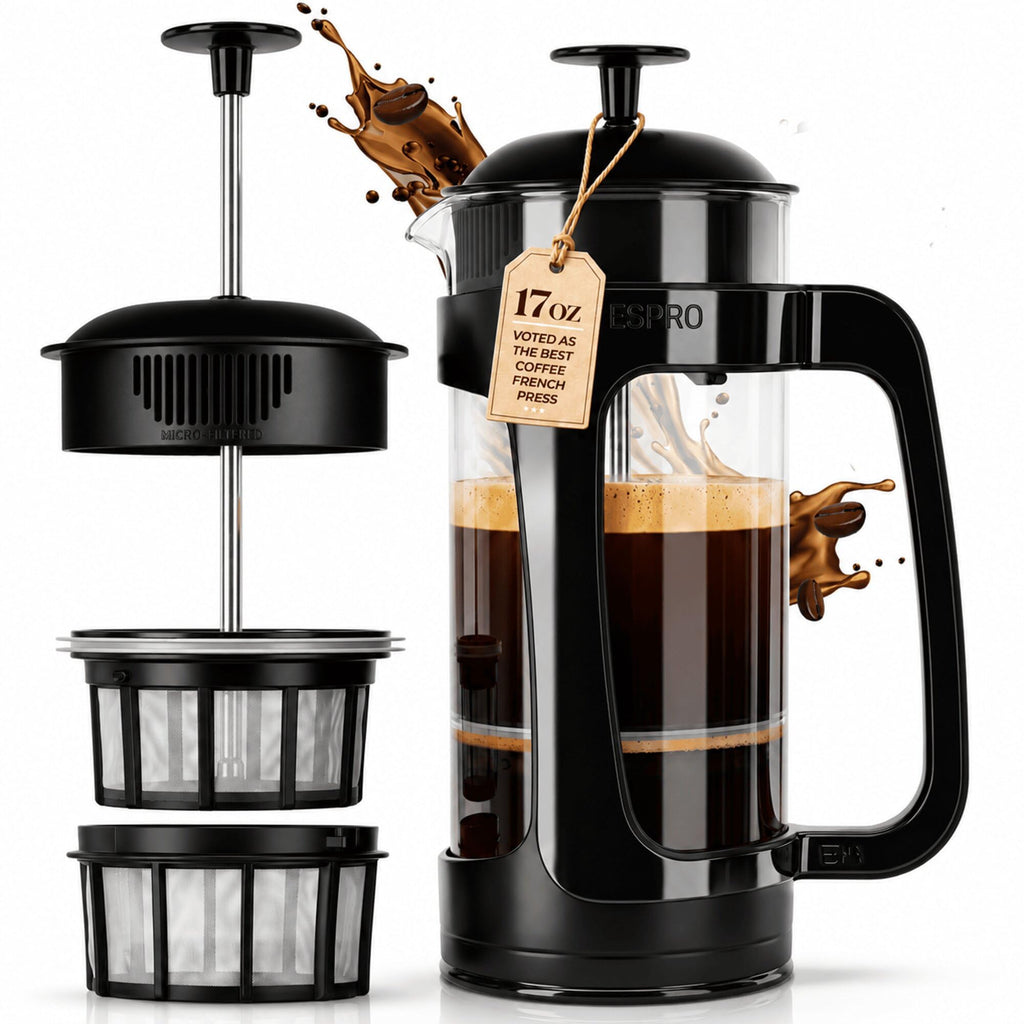 Black 17oz French Press Coffee Maker L759