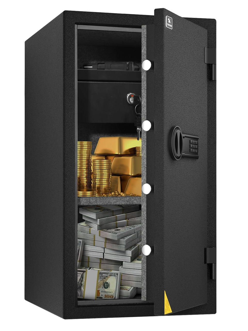 Fireproof Safe Box with Drawer, 3.47 Cu Ft Y50463