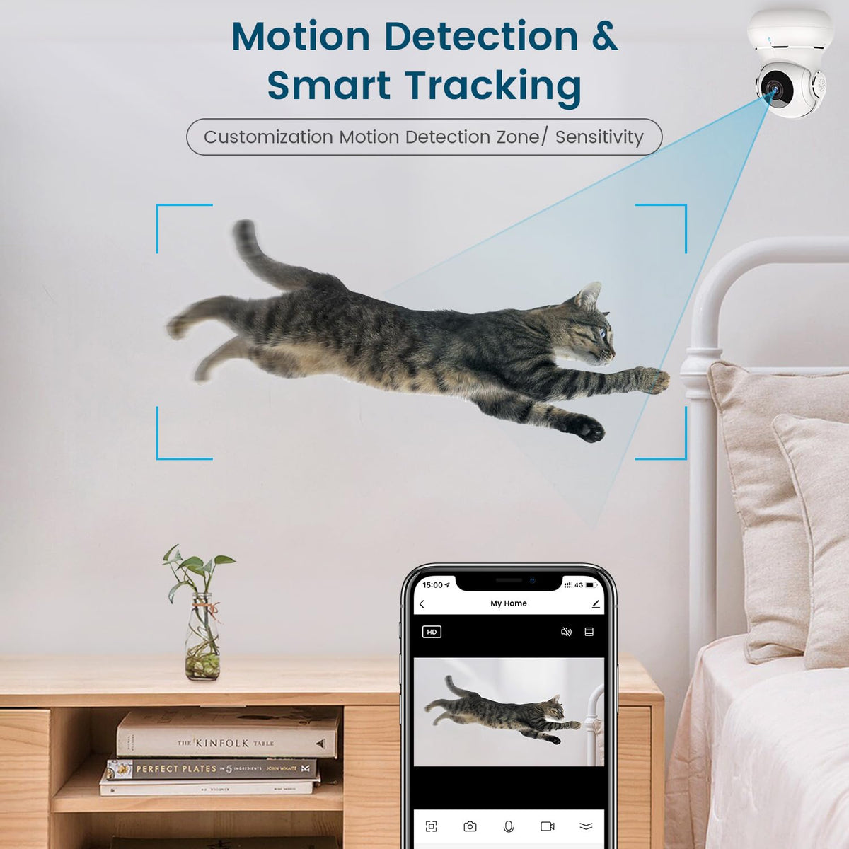 2K Indoor Security Camera with Night Vision N4553