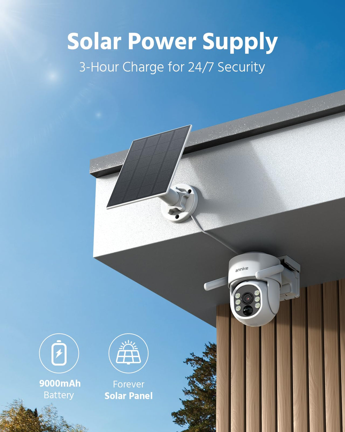 4MP Solar Security Cameras Wireless Outdoor H918103