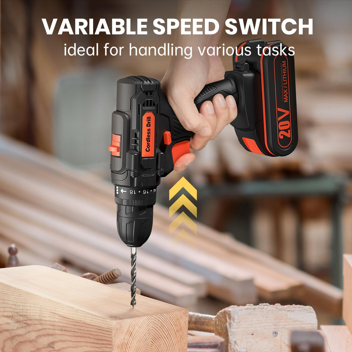 20V Cordless Drill Set with 42 Accessories G184