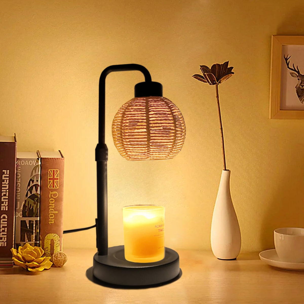 Electric Candle Warmer Lamp with Timer, Adjustable Dimmable D74032