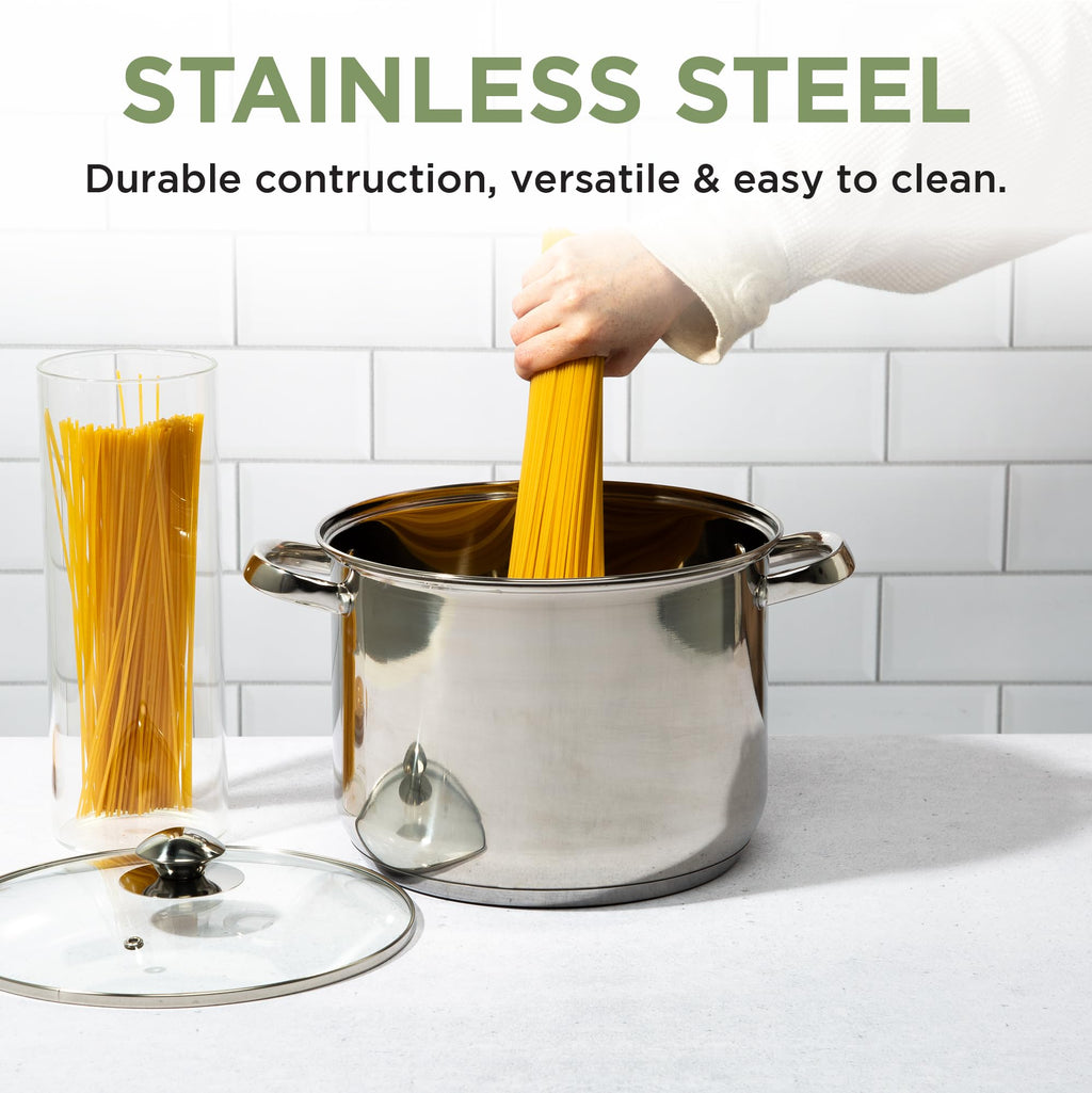 Stainless Steel 8-Quart Stock Pot with Glass Lid Z77823