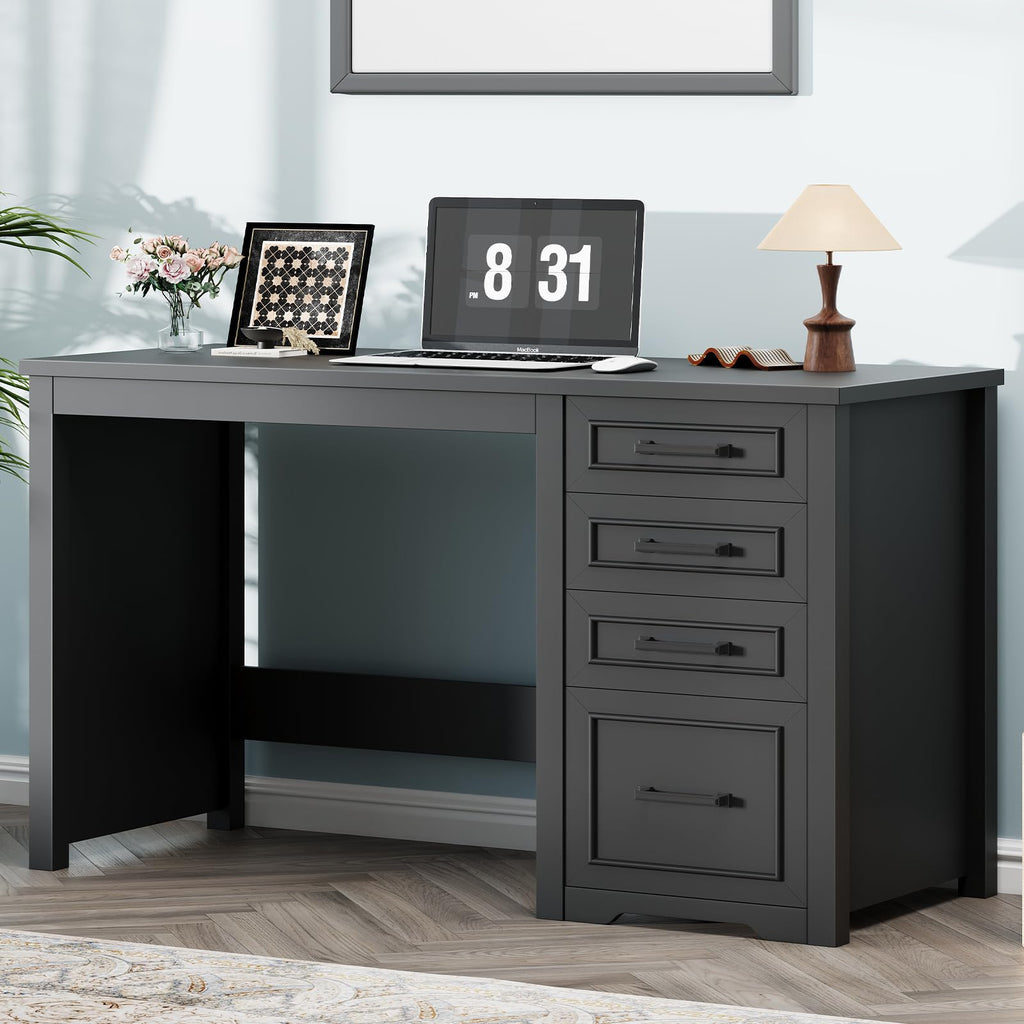 Black Executive Desk with File Drawer X775