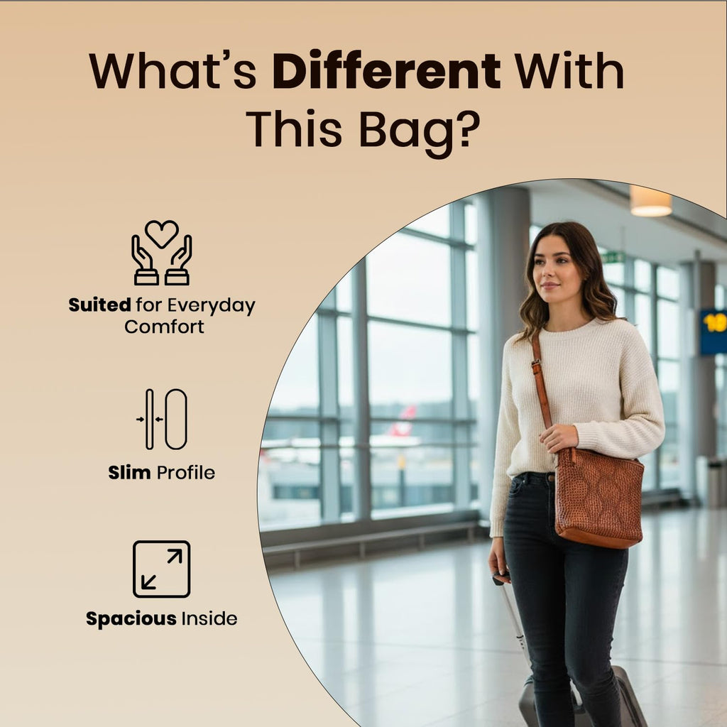 Genuine Leather Crossbody Sling Bag E701