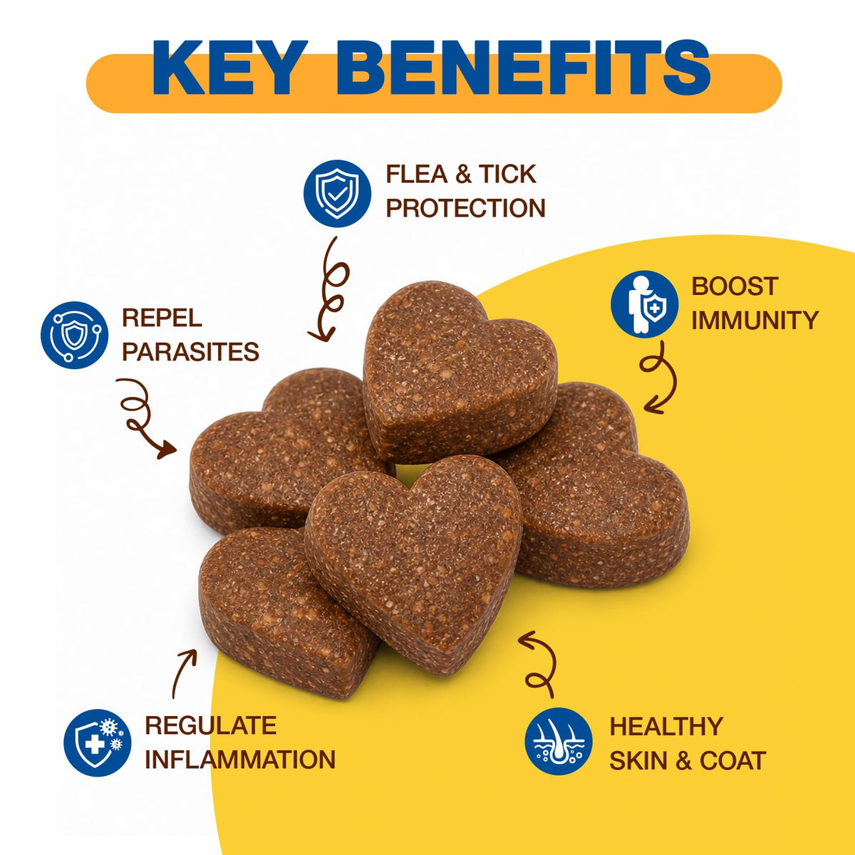 Natural Flea and Tick Chewables for Dogs, 180 Soft Chews O264018
