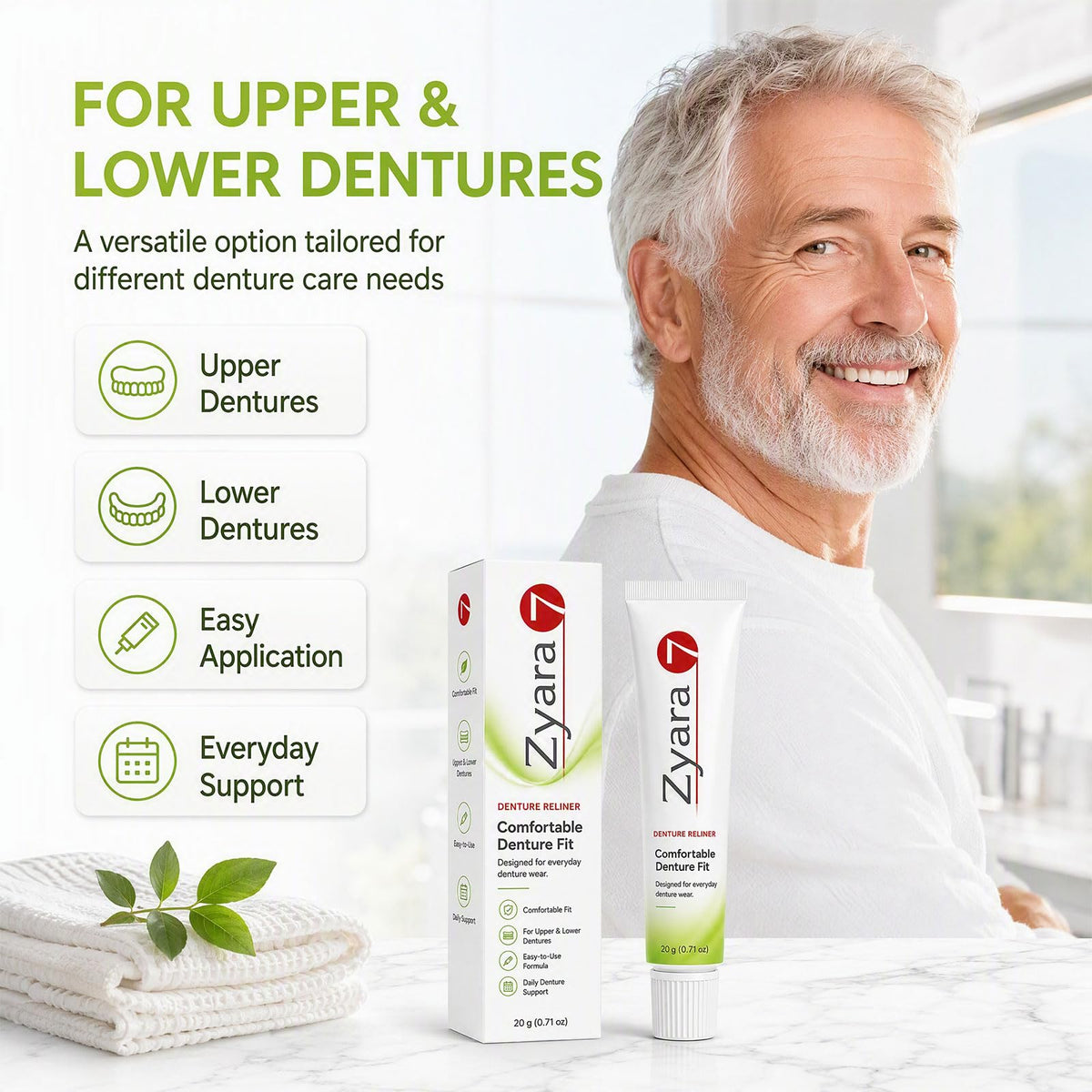 Denture Adhesive for Upper and Lower D940773